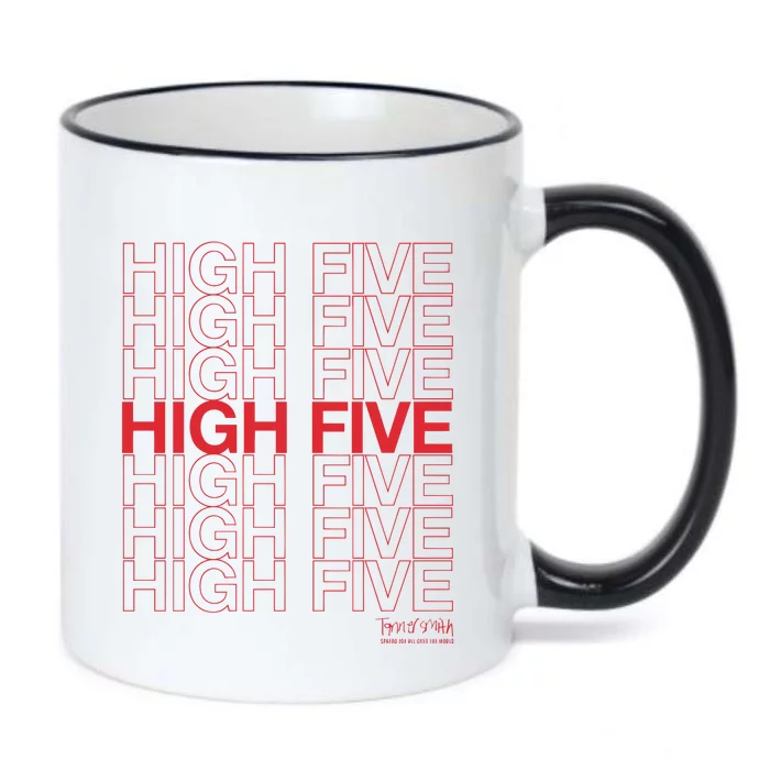 High Five Spread Joy All Over The World Black Color Changing Mug