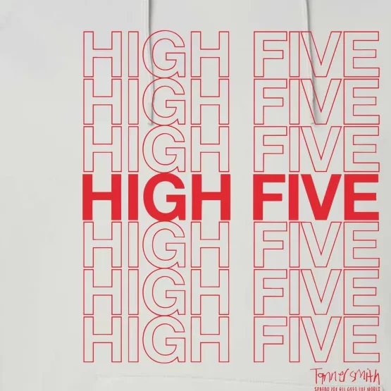 High Five Spread Joy All Over The World Performance Fleece Hoodie