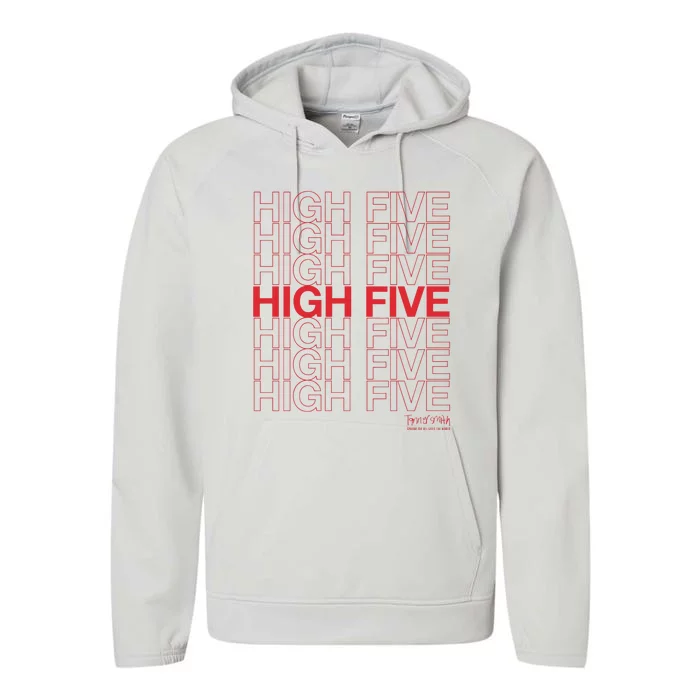 High Five Spread Joy All Over The World Performance Fleece Hoodie