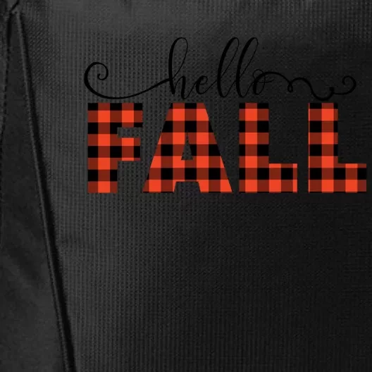 Hello Fall Season Greetings Autumn Leaves Pumpkin Spice Pun Funny Gift City Backpack