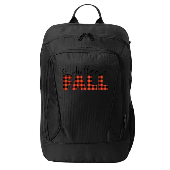 Hello Fall Season Greetings Autumn Leaves Pumpkin Spice Pun Funny Gift City Backpack