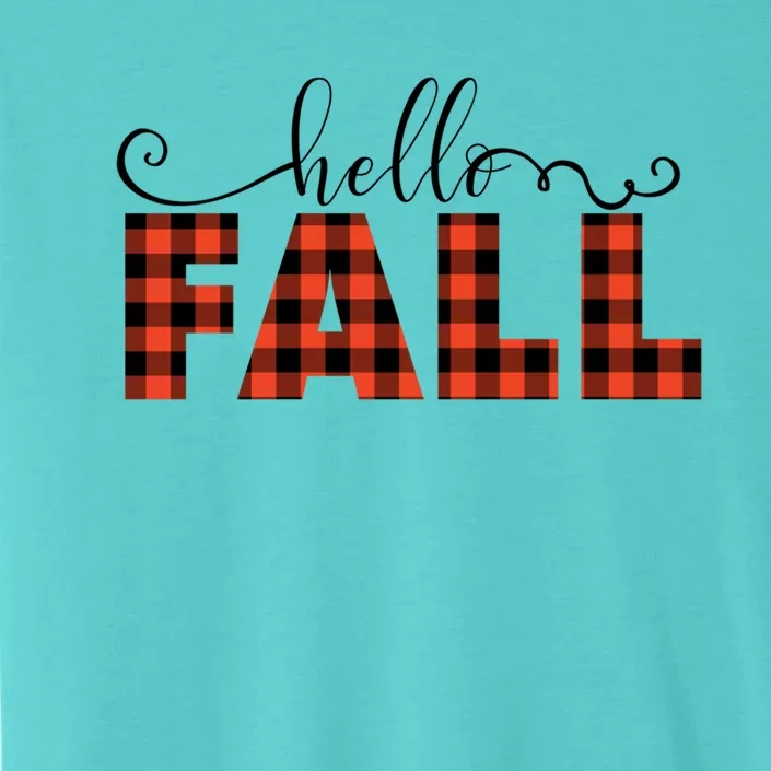 Hello Fall Season Greetings Autumn Leaves Pumpkin Spice Pun Funny Gift ChromaSoft Performance T-Shirt