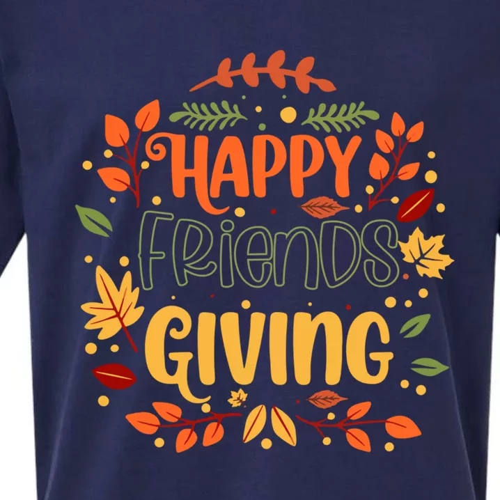 Happy Friendsgiving Squad Fall Thanksgiving Friends Giving Great Gift Sueded Cloud Jersey T-Shirt