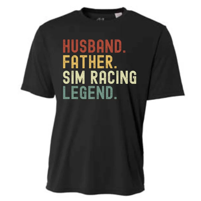 Husband Father Sim Racing Legend Racing Sim Esport Sim Racer Sim Racing Gamer Cooling Performance Crew T-Shirt