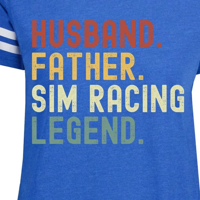 Husband Father Sim Racing Legend Racing Sim Esport Sim Racer Sim Racing Gamer Enza Ladies Jersey Football T-Shirt