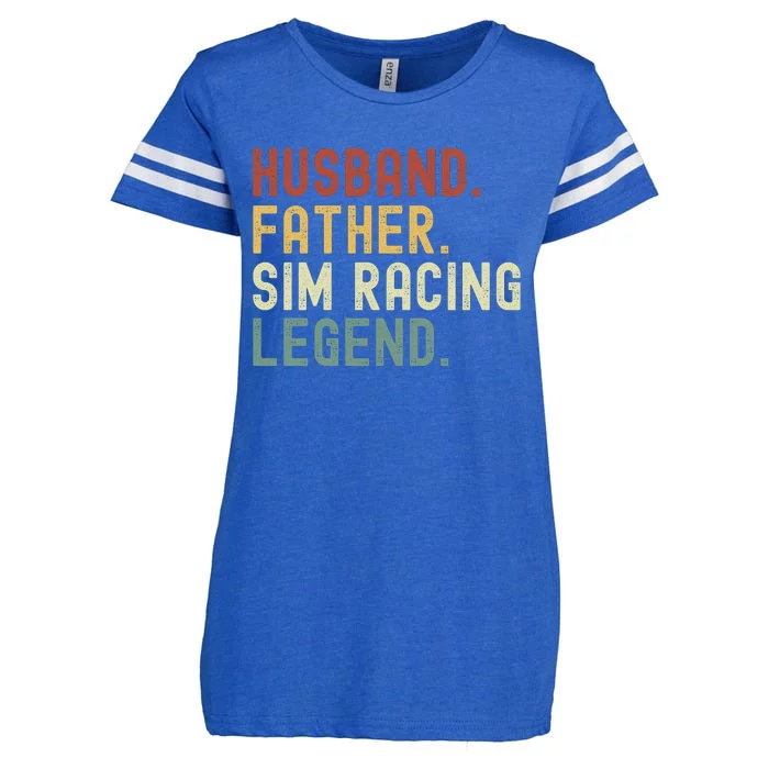 Husband Father Sim Racing Legend Racing Sim Esport Sim Racer Sim Racing Gamer Enza Ladies Jersey Football T-Shirt