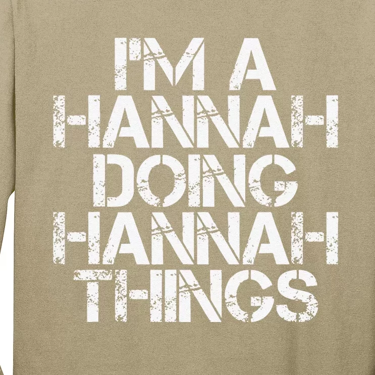 HANNAH Funny Surname Family Tree Birthday Reunion Gift Idea Long Sleeve Shirt