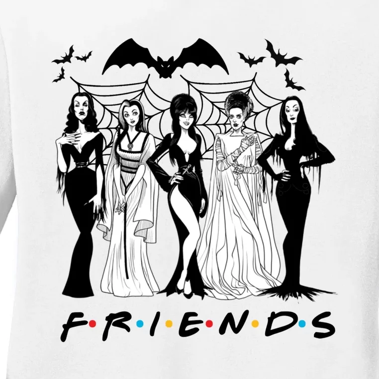 Halloween Friends Squad Goals Horror Squad Queens Ladies Long Sleeve Shirt