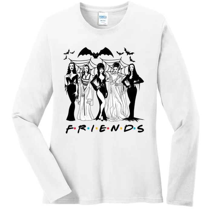 Halloween Friends Squad Goals Horror Squad Queens Ladies Long Sleeve Shirt