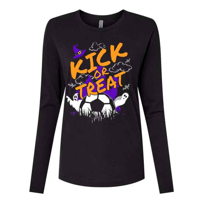 Halloween For Soccer Players With A Soccer Ball Womens Cotton Relaxed Long Sleeve T-Shirt