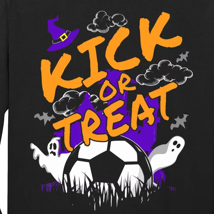 Halloween For Soccer Players With A Soccer Ball Tall Long Sleeve T-Shirt