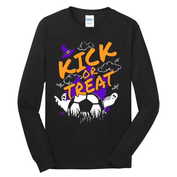 Halloween For Soccer Players With A Soccer Ball Tall Long Sleeve T-Shirt