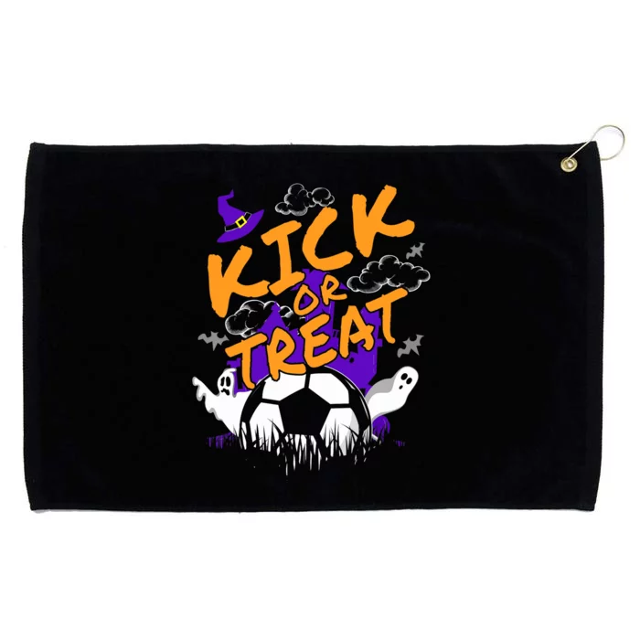 Halloween For Soccer Players With A Soccer Ball Grommeted Golf Towel