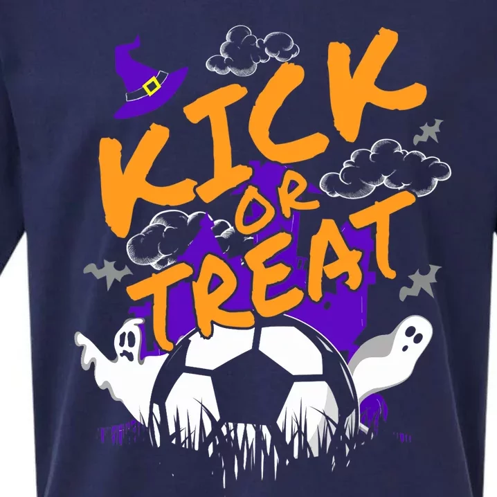 Halloween For Soccer Players With A Soccer Ball Sueded Cloud Jersey T-Shirt