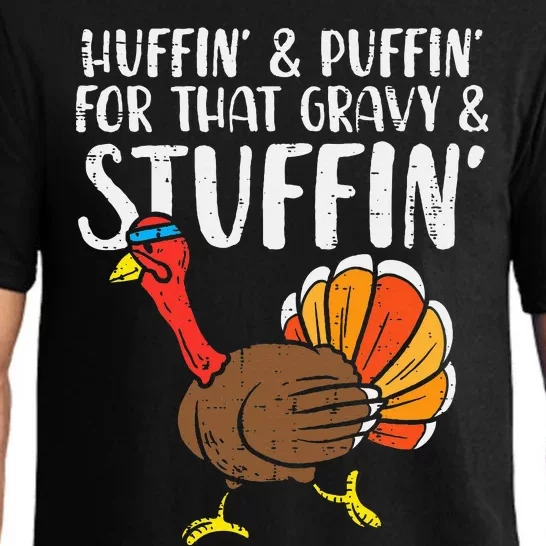 Huffin For Stuffin Running Turkey Pajama Set