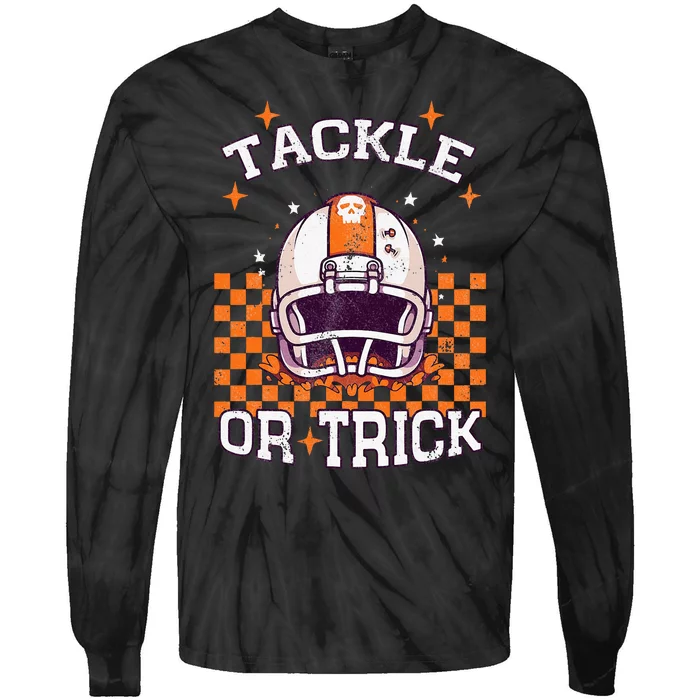 Halloween Football Spooktacular Tie-Dye Long Sleeve Shirt