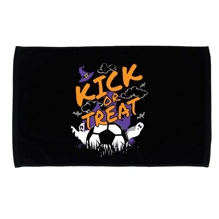 Halloween For Soccer Players With A Soccer Ball Microfiber Hand Towel