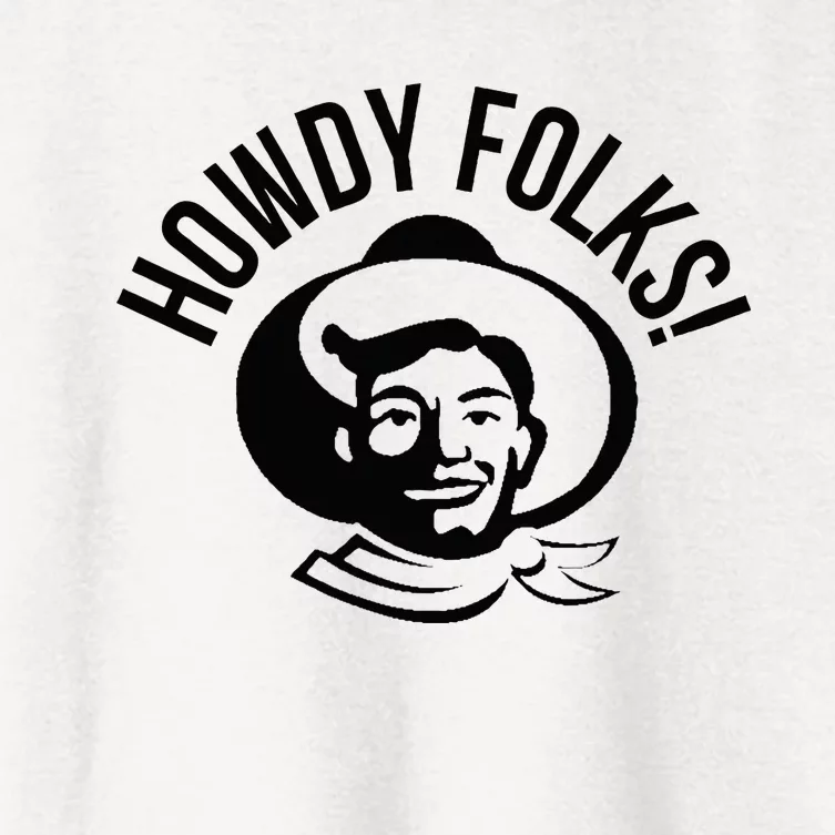 Howdy Folks State Fair Texas Cowboy Women's Crop Top Tee