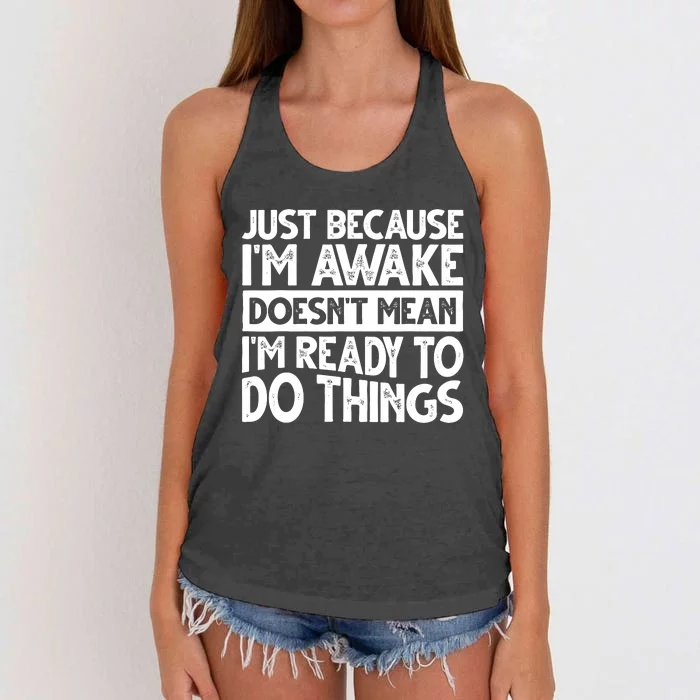 Humor Funny Sayings For Mom Women's Knotted Racerback Tank