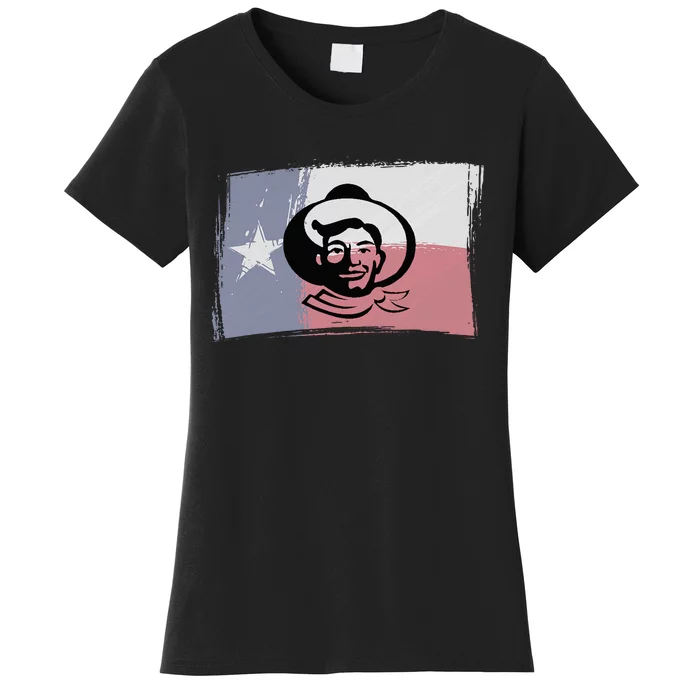 Howdy Folks State Fair Texas Cow Texas Flag Women's T-Shirt