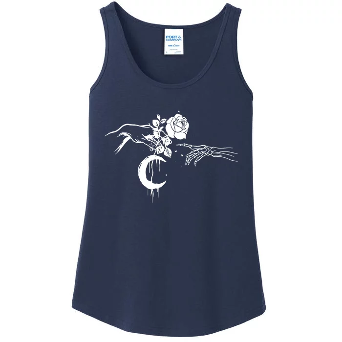 Hand Flower Skeleton Ladies Essential Tank