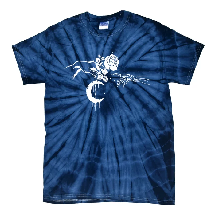 Hand Flower Skeleton Tie-Dye T-Shirt