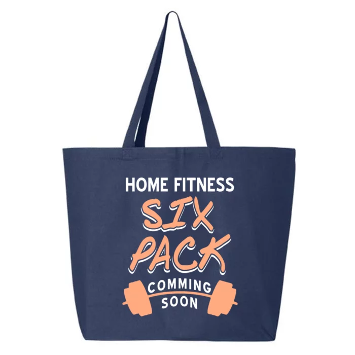 Home Fitness Six Pack Coming Soon Retro Funny Present Gift 25L Jumbo Tote