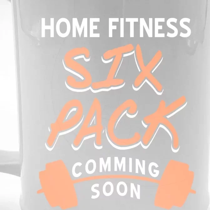 Home Fitness Six Pack Coming Soon Retro Funny Present Gift Front & Back Beer Stein