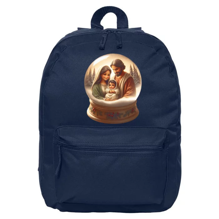 Holy Family Snow Globe 16 in Basic Backpack