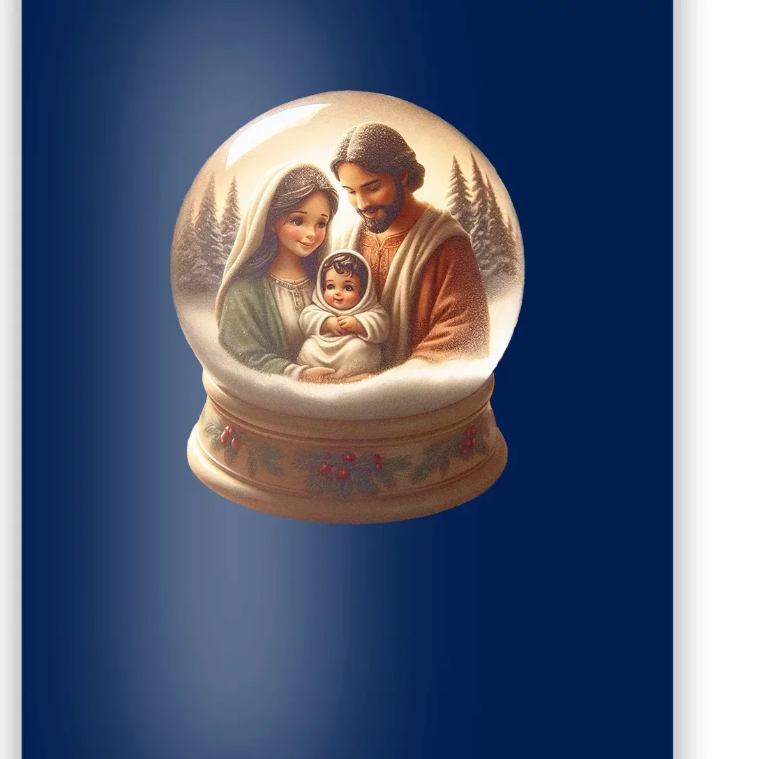 Holy Family Snow Globe Poster