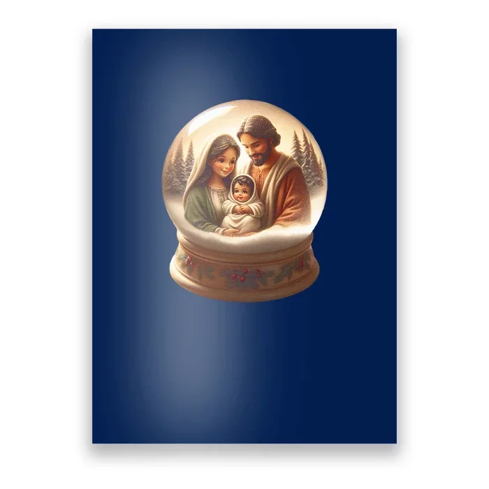 Holy Family Snow Globe Poster