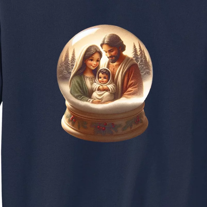 Holy Family Snow Globe Tall Sweatshirt