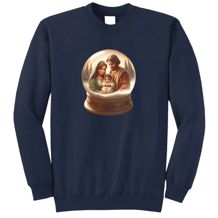 Holy Family Snow Globe Tall Sweatshirt