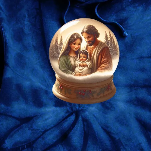 Holy Family Snow Globe Tie Dye Hoodie