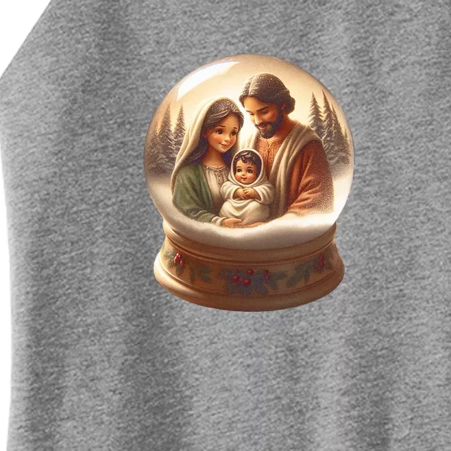 Holy Family Snow Globe Women’s Perfect Tri Rocker Tank