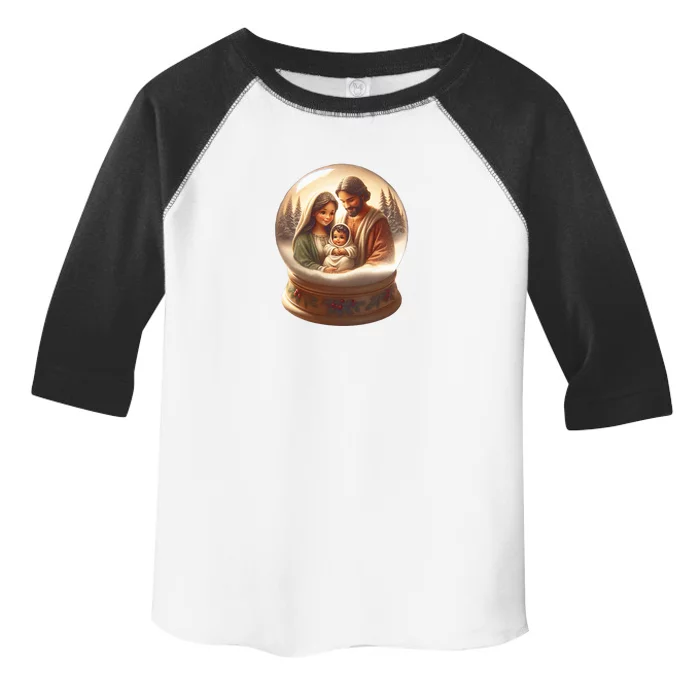 Holy Family Snow Globe Toddler Fine Jersey T-Shirt