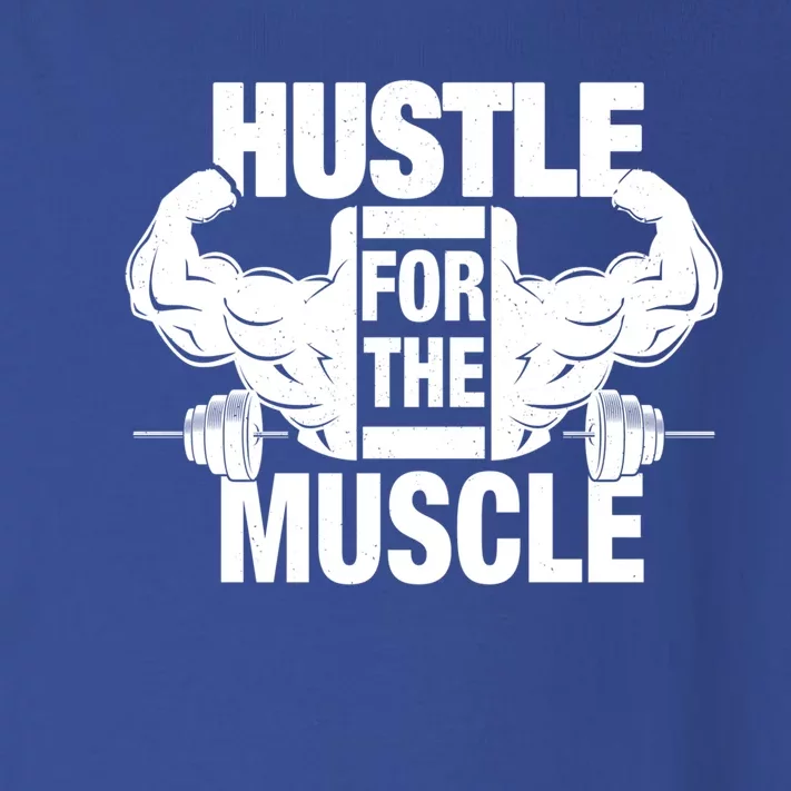 Hustle For The Muscle Funny Workout Weight Lifting Gift Toddler Long Sleeve Shirt