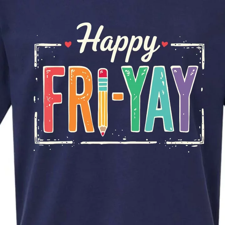 Happy Friyay Teacher Essentials Sueded Cloud Jersey T-Shirt