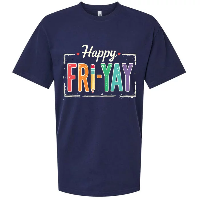 Happy Friyay Teacher Essentials Sueded Cloud Jersey T-Shirt