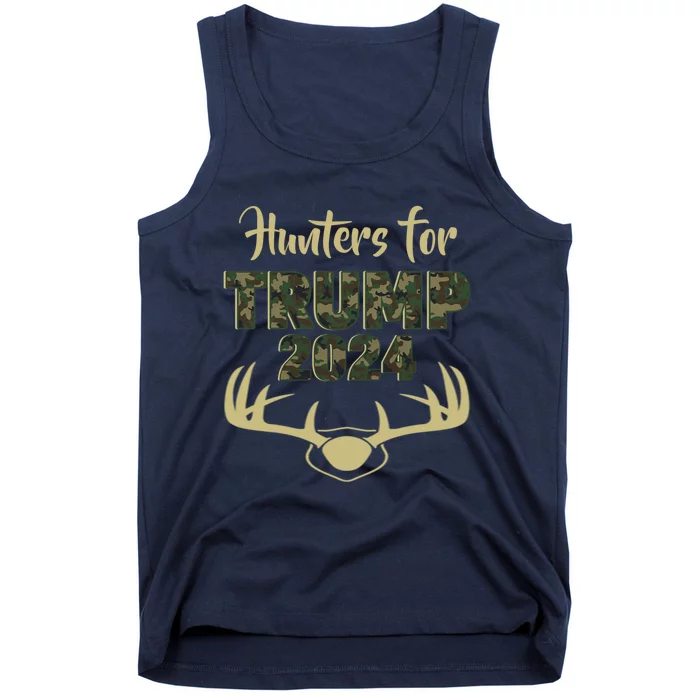 Hunters For Trump Camo Deer Hunting Camouflage Tank Top