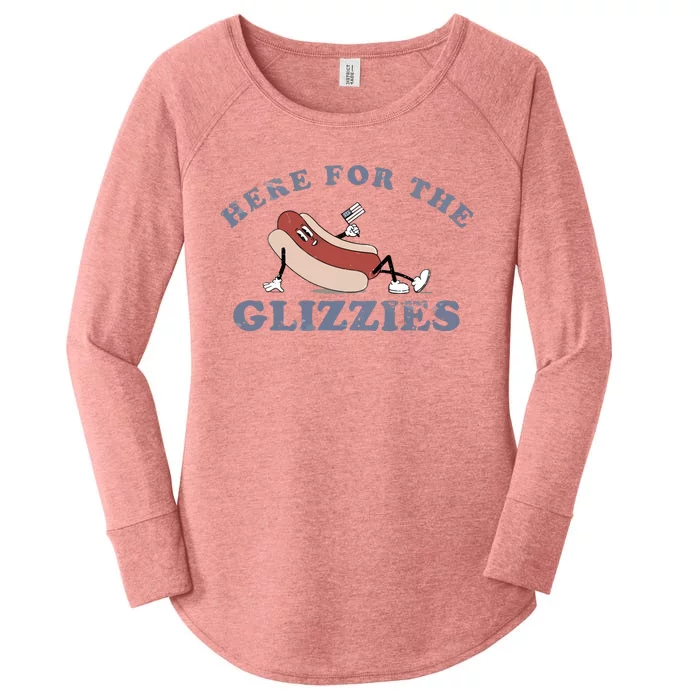 Here For The Glizzies Women's Perfect Tri Tunic Long Sleeve Shirt