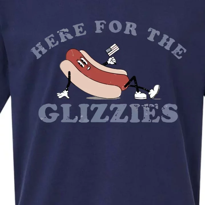 Here For The Glizzies Sueded Cloud Jersey T-Shirt