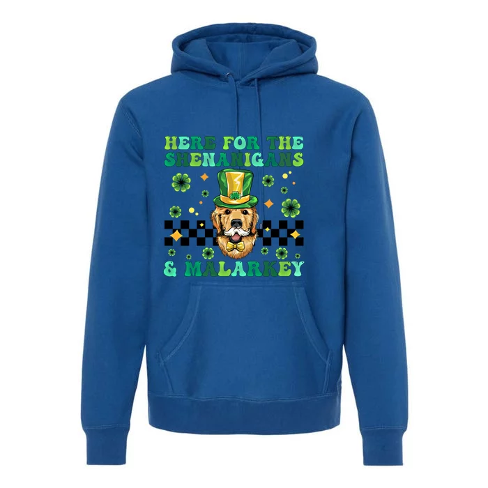 Here For The Shenanigans And Malarkey Meaningful Gift Premium Hoodie