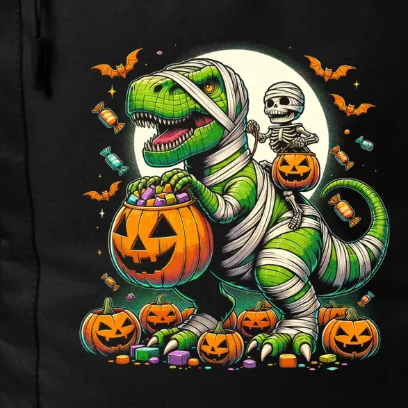 Halloween Funny T Rex Dinosaur Mummy Trick Treat Daily Commute Backpack