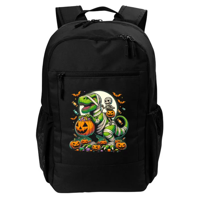 Halloween Funny T Rex Dinosaur Mummy Trick Treat Daily Commute Backpack