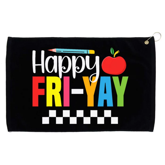 Happy Friyay Teacher Funny Friyay Friday Weekend Teachers Grommeted Golf Towel