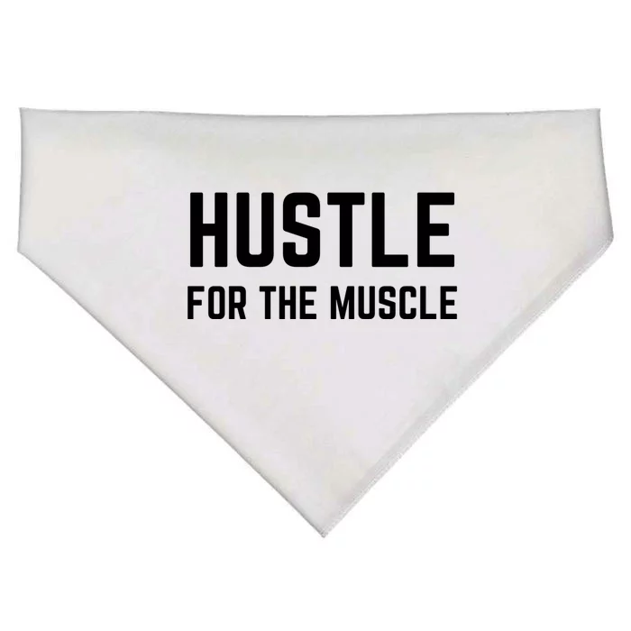 Hustle For The Muscle Workout Gym Motivation Gift USA-Made Doggie Bandana