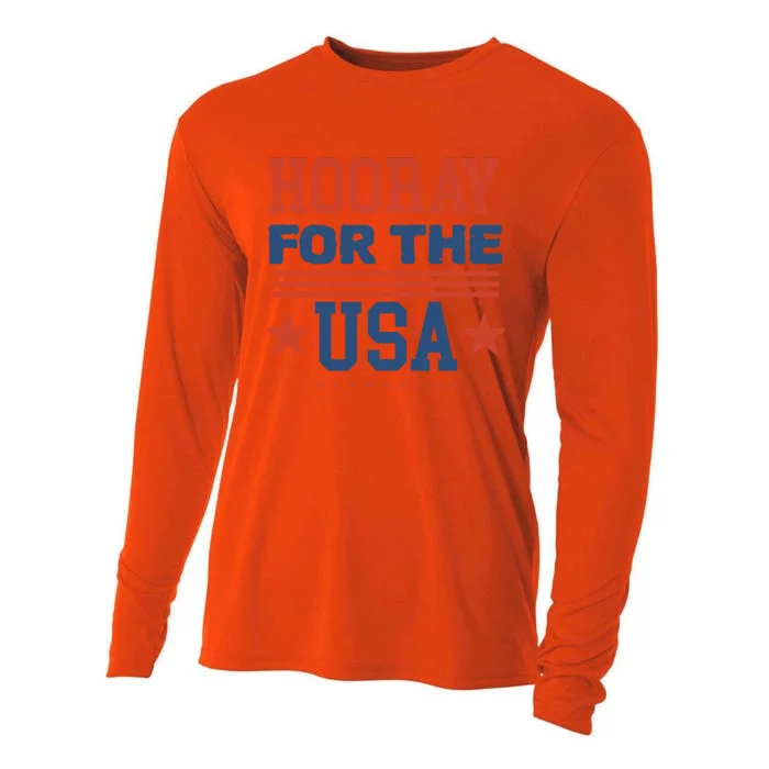 Hooray For The Usa Patriotic Memorial Day Meaningful Gift Cooling Performance Long Sleeve Crew