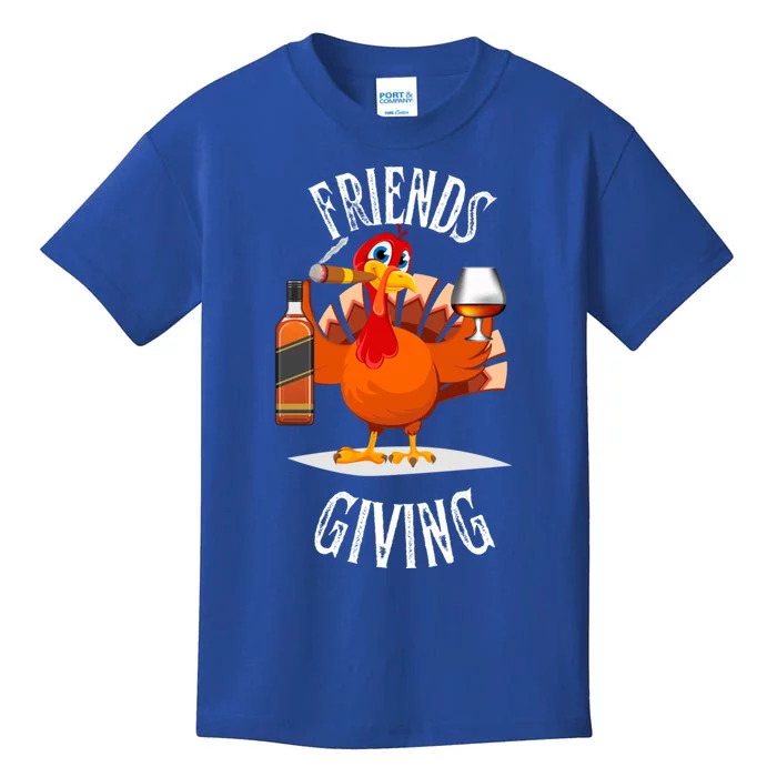 Happy Friendsgiving Turkey Friends Giving Funny Gift Kids T-Shirt