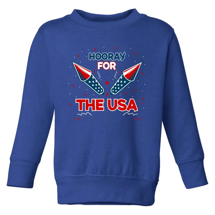 Hooray For The Usa Gift Toddler Sweatshirt